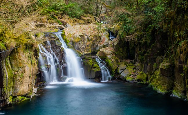 豊かな水量を誇る、熊本屈指の観光名所・菊池渓谷