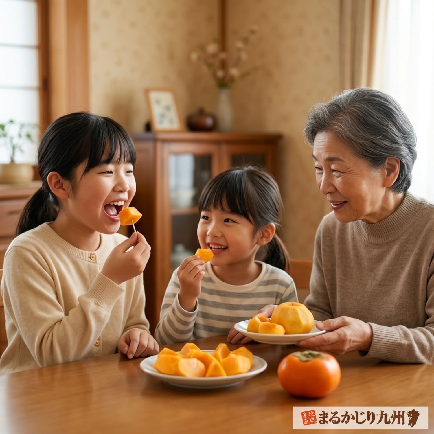 秋王】福岡県限定！太秋柿と富有柿のいいとこどりなプレミアム甘柿を