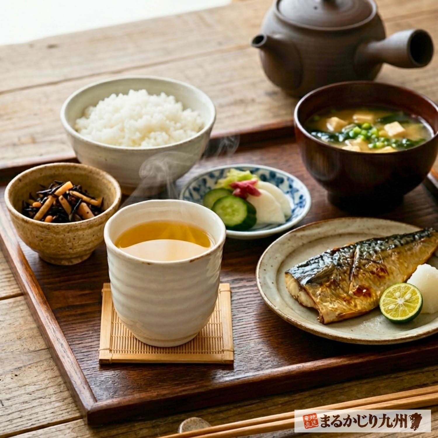 和朝食と一緒に楽しむ長崎びわ茶