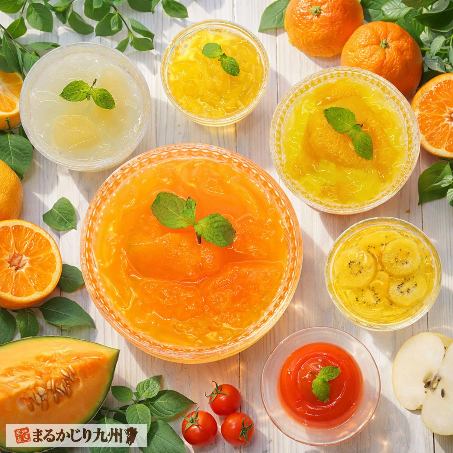 果汁とピューレを使用したこだわりのフルーツゼリー
