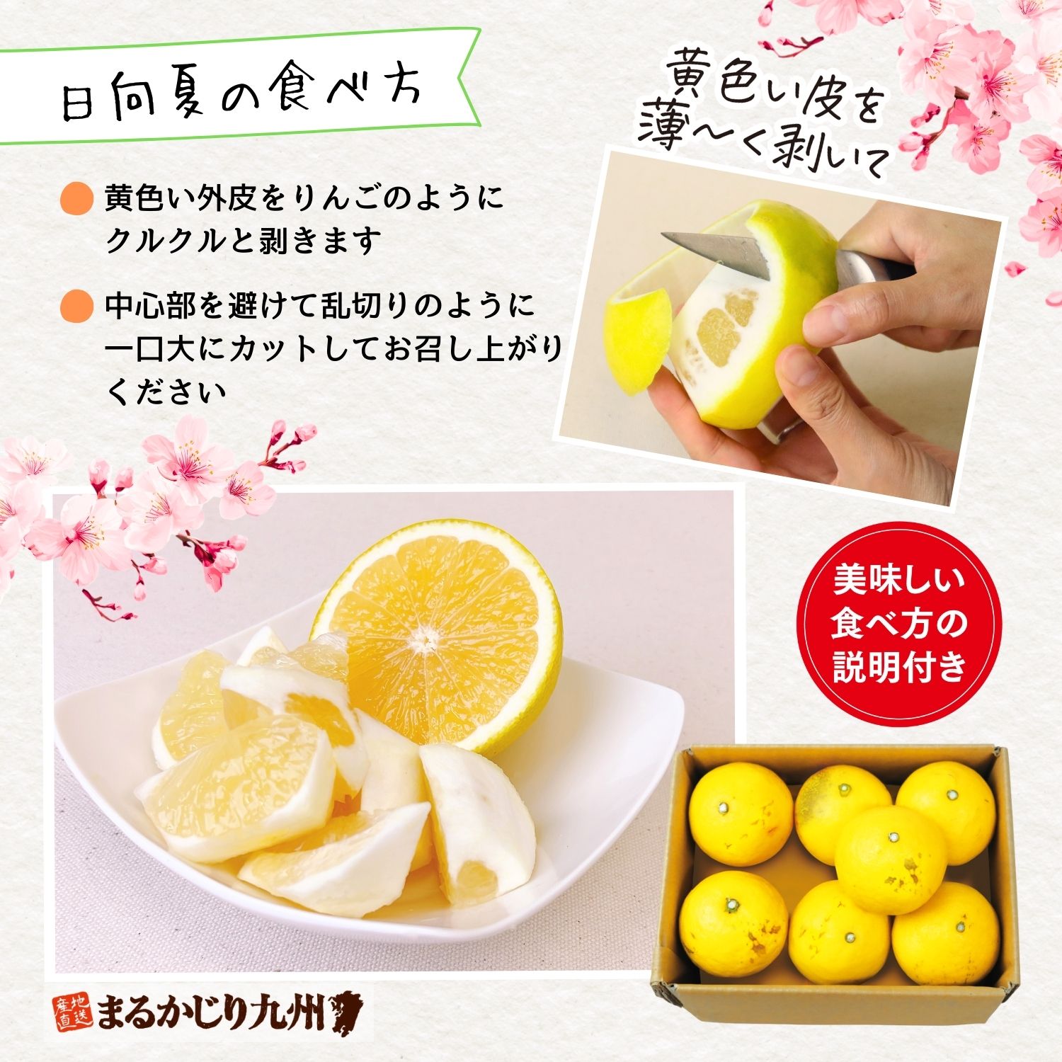 日向夏の特徴的な切り方