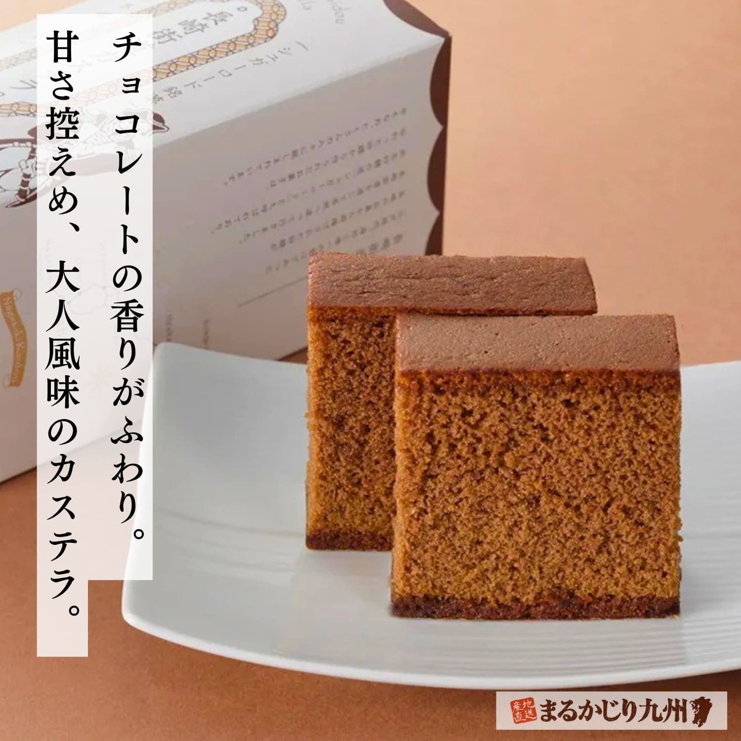 チョコレートの風味を活かした杉谷本舗の長崎街道カステラチョコレート風味