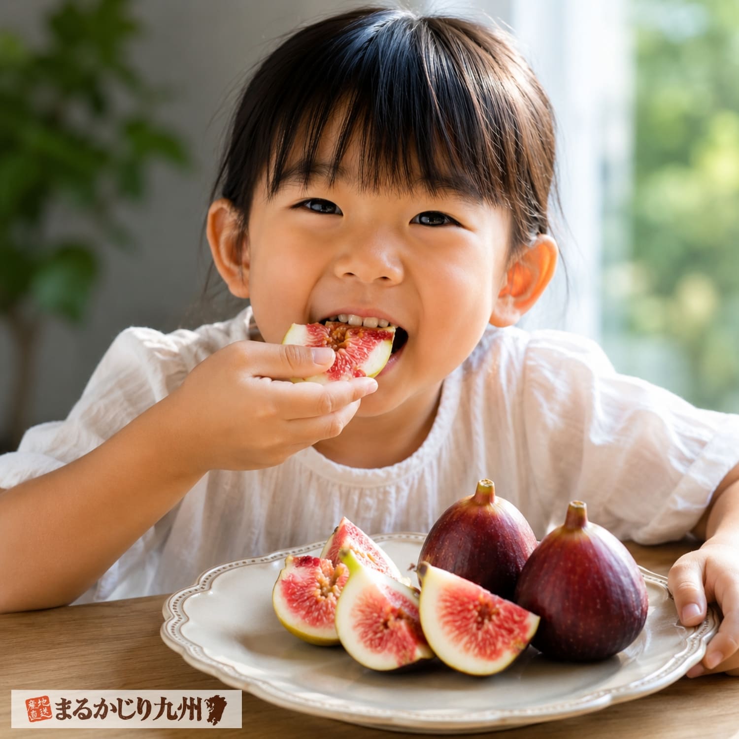 博多とよみつひめを美味しそうに食べる子供