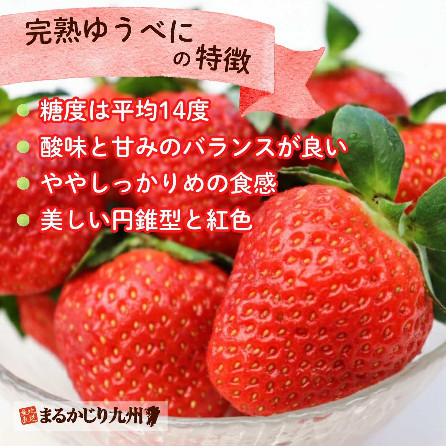 完熟ゆうべにの特徴はしっかりした果肉とバランスの良い甘さ