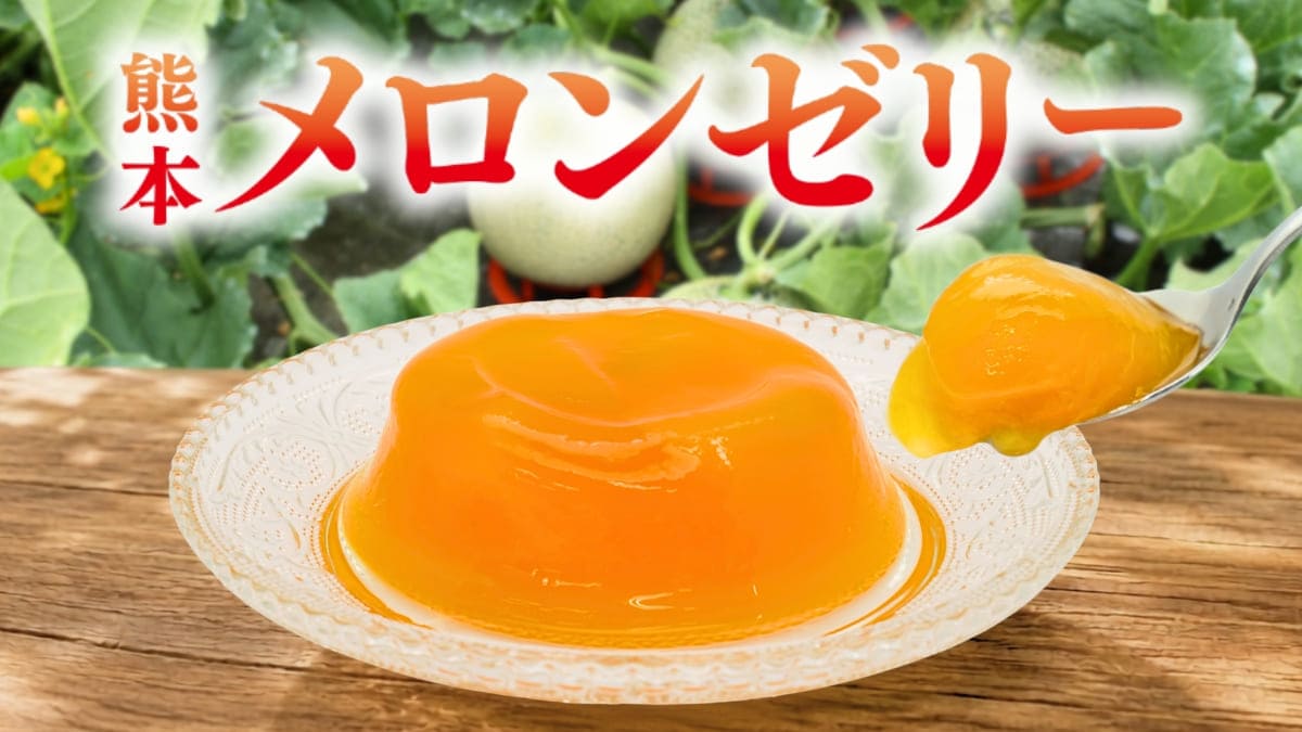 熊本県産赤肉メロンを使用したメロンゼリー