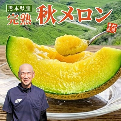 熊本県産「完熟 秋メロン」（約1.5kg）