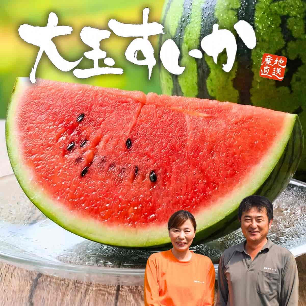 熊本名産「大玉すいか」（1玉：7～8kg・2Lサイズ）