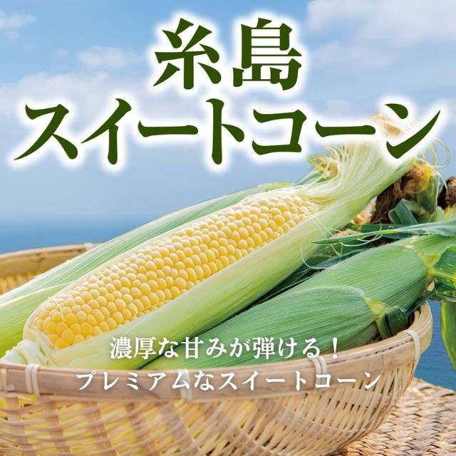 福岡県産「糸島スイートコーン」(約2kg)